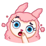 😳 desenho animado, ovelha, fofo, animal, kawaii, personagem whatsapp sticker