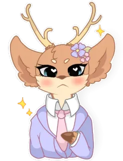 Весенний олень telegram stickers