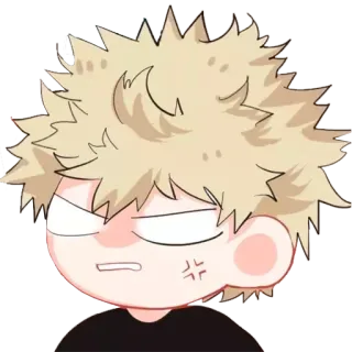 😠 Katsuki Bakugo My Hero Academia Anime, Manga, Boos, Held, Explosies, Jongen telegram sticker