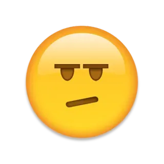 😕 Emoji, Sorriso irônico, Expressão, Rosto, Humor telegram sticker