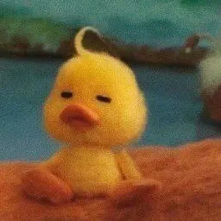 🐥 アヒル, 黄色, 可愛い, 漫画, 動物, 鳥 telegram sticker