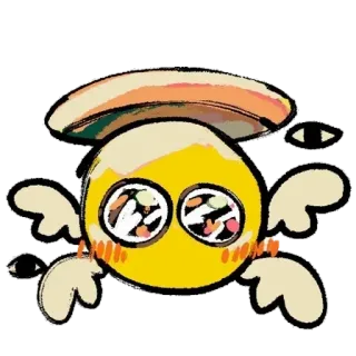 🥺 Kartun, Karakter, Lucu, Kawaii, Sayap, Malaikat telegram sticker