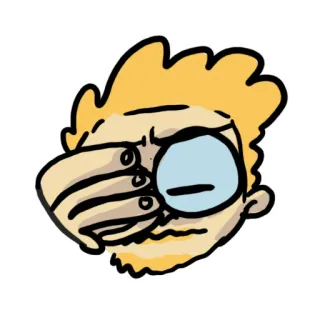🤦‍♂ Kreskówka, Postać, Facepalm, Rozczarowanie, Frustracja telegram sticker