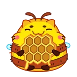 😋 ผึ้ง, รังผึ้ง, น่ารัก, สัตว์, แมลง, การ์ตูน whatsapp sticker