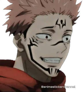 😏 Sukuna Jujutsu Kaisen Anime, Manga, Jujutsu Kaisen, Sukuna, Fluchgeist, Ryomen Sukuna telegram sticker