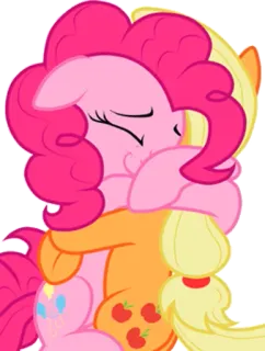 💕 Pinkie Pie My Little Pony Пони, Мультфильм, Объятие, Дружба, Милый, MLP, My Little Pony telegram sticker