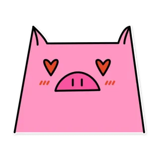 😍 свинья, животное, мультфильм, сердце, любовь telegram sticker