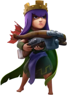 👸 Archer Queen Clash of Clans ราชินีนักธนู, แคลชออฟแคลนส์, ตัวละคร, เกมมือถือ, แฟนตาซี telegram sticker