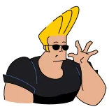 😍 Johnny Bravo Dessin animé, Johnny Bravo, Personnage, Lunettes de soleil whatsapp sticker