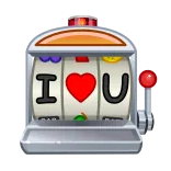 ❤️ I ♥ U ความรัก, สล็อตแมชชีน, หัวใจ, วันวาเลนไทน์, คาสิโน telegram sticker