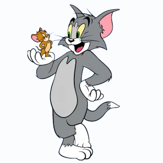 😜 Tom and Jerry 만화, 고양이, 쥐, 톰, 제리, 애니메이션 telegram sticker