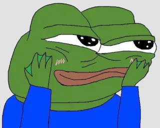 🤭 Pepe the Frog Pepe, Rana, Meme, Lindo, Meme de internet, Dibujo animado telegram sticker