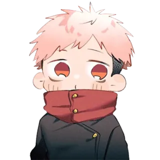 😗 Yuji Itadori Jujutsu Kaisen Anime, Manga, Jujutsu Kaisen, Yuji Itadori, Chibi telegram sticker