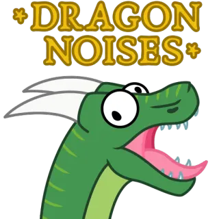 🐲 DRAGON NOISES naga, kartun, fantasi, binatang, humor, meme telegram sticker