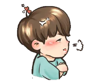 😠 Desenho animado, Irritado, Chateado, Personagem, Fofo whatsapp sticker