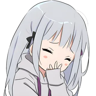 🤭 anime, girl, cute, sticker, cartoon, manga, kawaii, crying telegram sticker