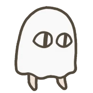 🫥 ghost, cute, cartoon, halloween, spirit, friendly, spooky whatsapp sticker