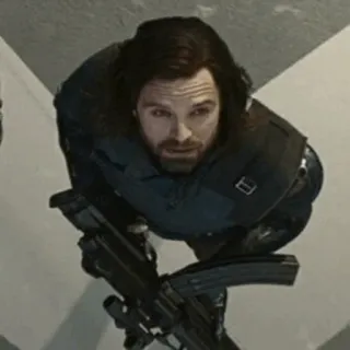 😐 Winter Soldier Marvel солдат, оружие, супергерой, Marvel, Зимний Солдат, боевик, персонаж комиксов telegram sticker