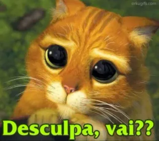😄 Puss in Boots Shrek Desculpa, vai?? кот, милый, кот в сапогах, извини, прости, dreamworks telegram sticker