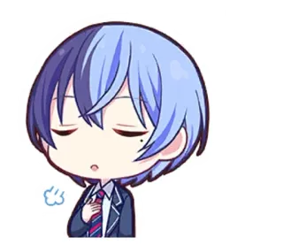 🌟 Chibi, Anime, Exausto, Fofo, Personagem whatsapp sticker