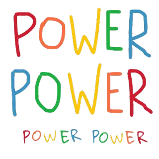 💪 POWER POWER POWER POWER Poder, Texto, Colorido, Palavras, Força whatsapp sticker