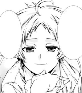 😎 Anime, Manga, Porträt, Monochrom, Charakter, Skizze telegram sticker