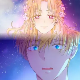 💙 Anime, Manga, Paar, Romantik, Cartoon, Illustration, Porträt telegram sticker