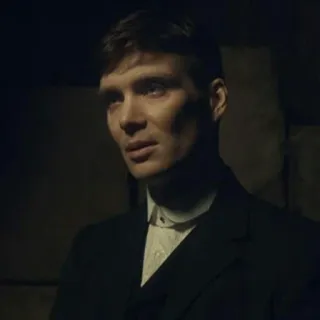 😕 Tommy Shelby Peaky Blinders Mann, Porträt, Anzug, Schauspieler, Fernsehserie telegram sticker