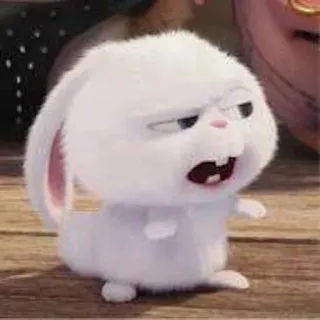 🤥 Snowball The Secret Life of Pets lapin, lapinou, Boule de neige, Comme des bêtes, animé, personnage de film telegram sticker