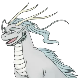😁 มังกร, เขากวาง, แฟนตาซี, สัตว์เลื้อยคลาน, เกล็ด, สัตว์ประหลาด telegram sticker