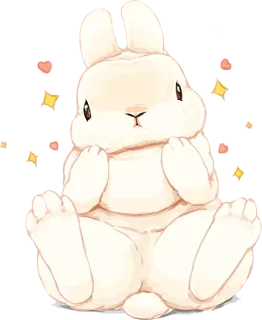🐰 Hase, Kaninchen, süß, Tier, kawaii, flauschig, Haustier whatsapp sticker