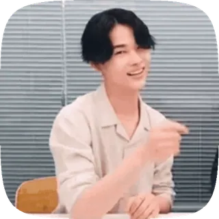 😂 pointing, smile, happy, person, man, indoor telegram sticker