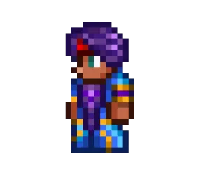 🌎 Cyrus Pixel art, Terraria, Juego, Personaje, PNJ, Comerciante telegram sticker