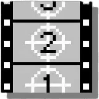 🌟 countdown, film, movie, pixel art, numbers, retro telegram sticker