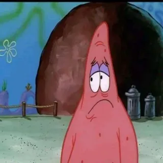 😓 Patrick Star Spongebob Squarepants 派大星, 悲伤, 卡通, 海绵宝宝, 海星 whatsapp sticker