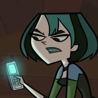 🐉 Gwen Total Drama Island dibujos animados, animado, chica, personaje, adolescente whatsapp sticker