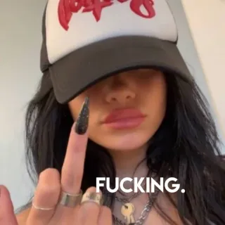 🖕 FUCKING. doigt d'honneur, offensant, geste, fuck, gros mot telegram sticker