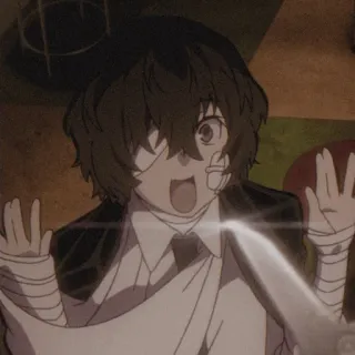 📺 Osamu Dazai Bungou Stray Dogs Anime, Manga, Osamu Dazai, Bungou Stray Dogs, Bandages telegram sticker