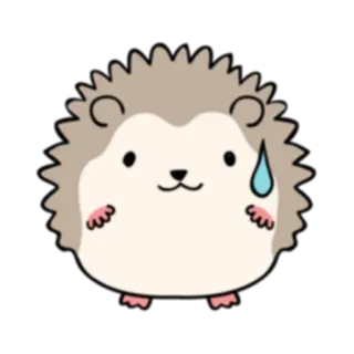 😅 erizo, lindo, animal, dibujos animados telegram sticker
