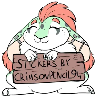 🐰 STICKERS BY CRIMSONPENCIL94 sticker, cartoon, branding, art, furry telegram sticker