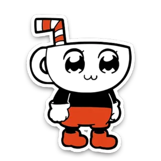 ☺️ Cuphead cuphead, cartone animato, videogioco, personaggio telegram sticker