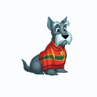 😶 cão, terrier escocês, suéter, desenho animado, animal telegram sticker