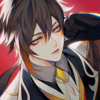 👀 Zhongli Genshin Impact Аниме, Genshin Impact, Чжун Ли, Персонаж, Фанатское творчество telegram sticker