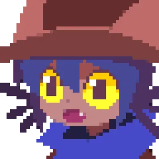 😮 Niko Oneshot Pixel art, Kucing, Anime, One-shot, Game whatsapp sticker
