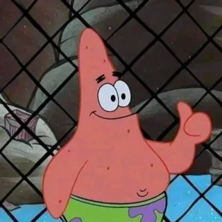 🍨 Patrick Star Spongebob Squarepants patrick, spongebob, cartoni animati, nickelodeon, stella marina, pollice in su telegram sticker