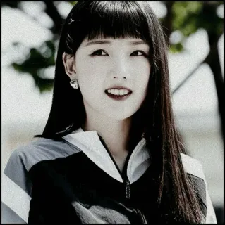 🗞 kobieta, koreanka, portret, azjatycka, czarne włosy telegram sticker