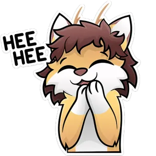 😁 HEE HEE! cartoon, dier, vrolijk, schattig telegram sticker
