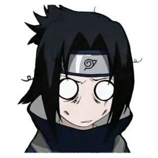 🤐 Sasuke Naruto anime, mangá, Sasuke, Naruto, personagem, engraçado, chocado telegram sticker