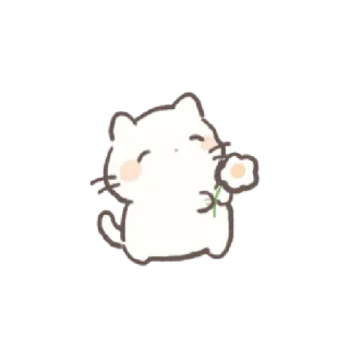 💌 猫, 花, 可爱, 动物, 贴纸, 卡通 telegram sticker
