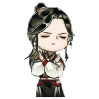 🙅‍♂ anime, character, sticker, chibi, cartoon telegram sticker